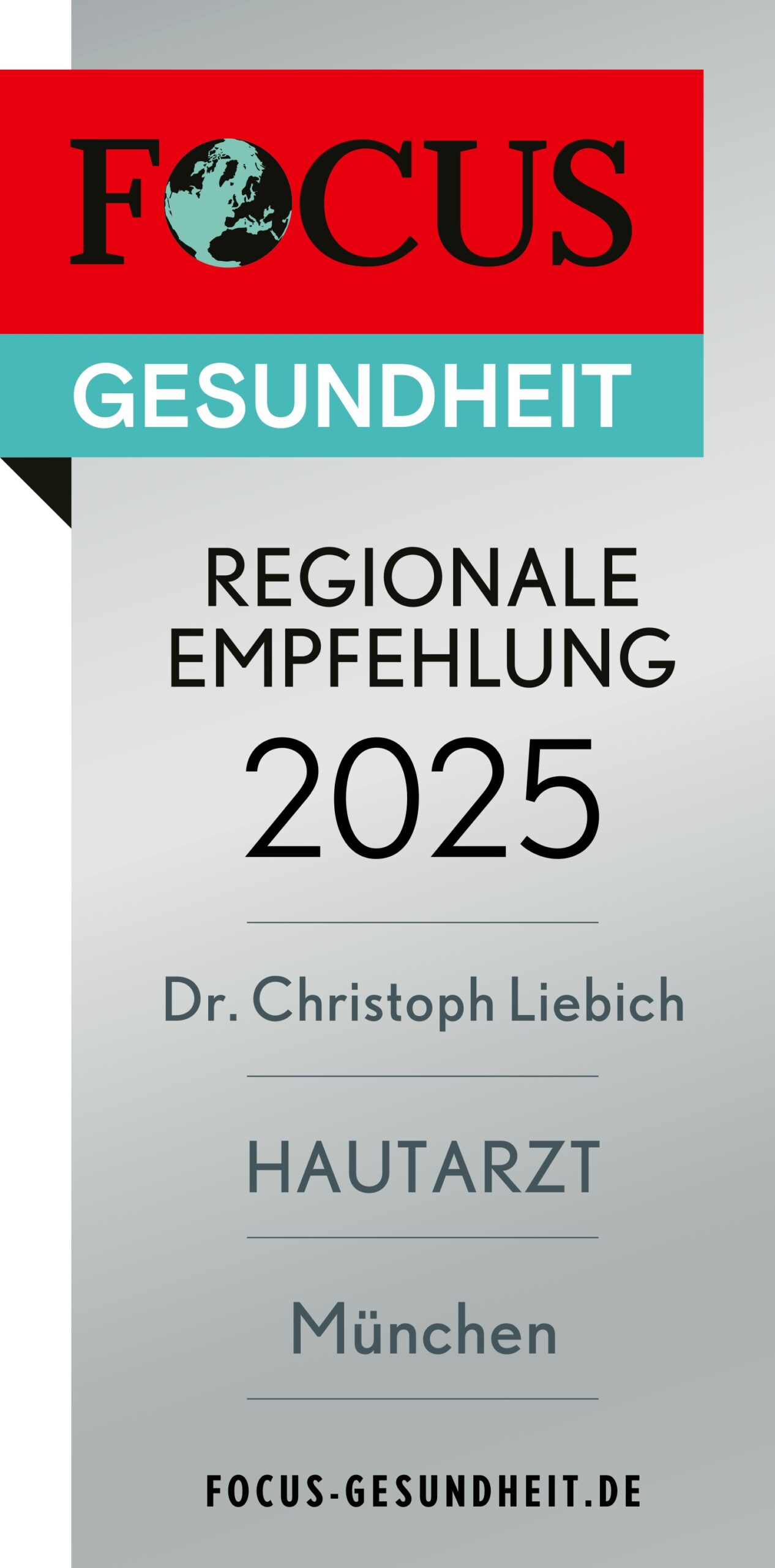 2025 Focus Gesundheit Siegel Dr. Christoph Liebich