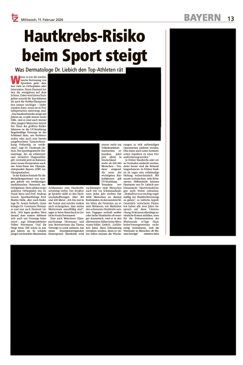 tz Artikel zu Hautkrebs